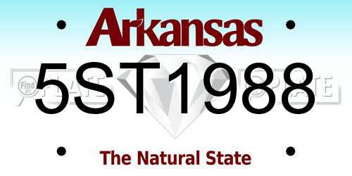 5ST1988 Arkansas License Plate