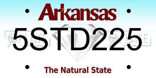 5STD225 Arkansas License Plate