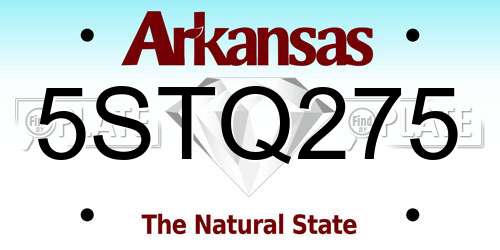 5STQ275 Arkansas License Plate
