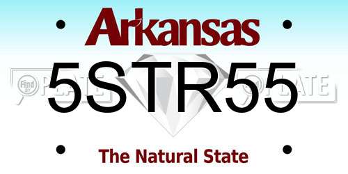 5STR55 Arkansas License Plate