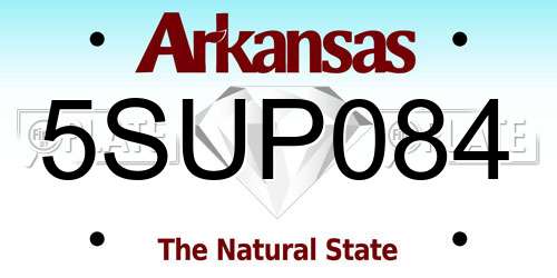 5SUP084 Arkansas License Plate