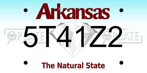 5T41Z2 Arkansas License Plate