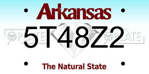 5T48Z2 Arkansas License Plate