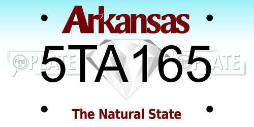 5TA165 Arkansas License Plate