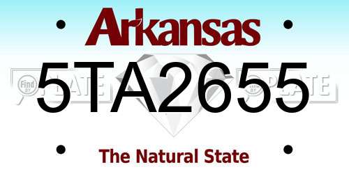 5TA2655 Arkansas License Plate