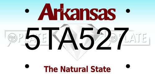 5TA527 Arkansas License Plate