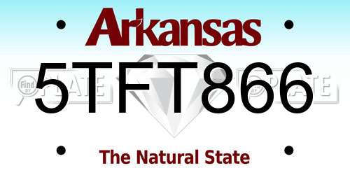 5TFT866 Arkansas License Plate