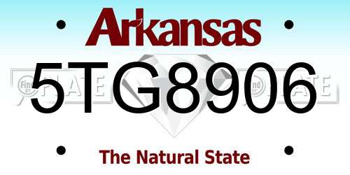 5TG8906 Arkansas License Plate