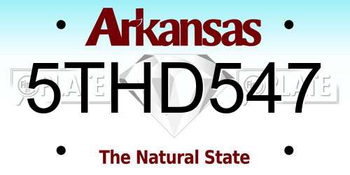 5THD547 Arkansas License Plate