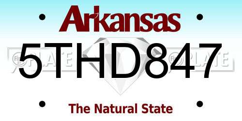 5THD847 Arkansas License Plate