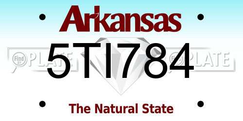5TI784 Arkansas License Plate