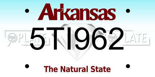 5TI962 Arkansas License Plate