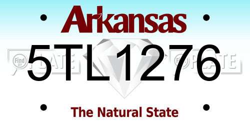 5TL1276 Arkansas License Plate