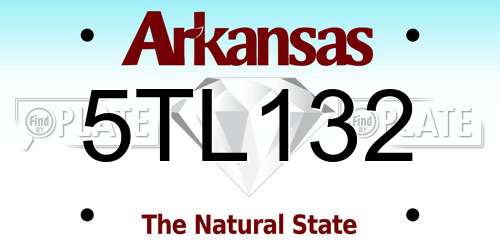 5TL132 Arkansas License Plate