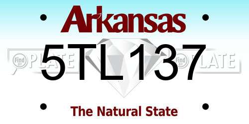 5TL137 Arkansas License Plate