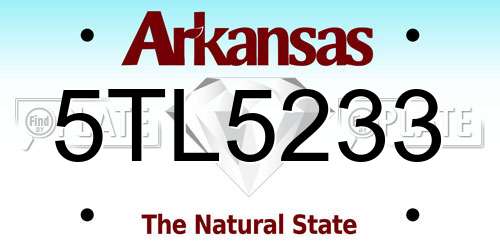 5TL5233 Arkansas License Plate