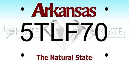 5TLF70 Arkansas License Plate