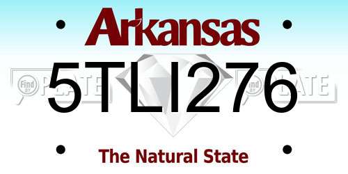 5TLI276 Arkansas License Plate