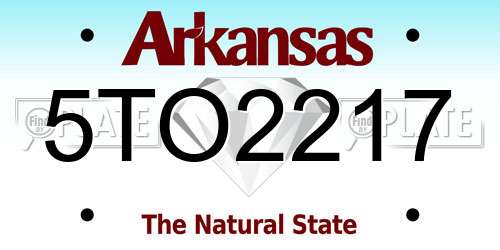 5TO2217 Arkansas License Plate
