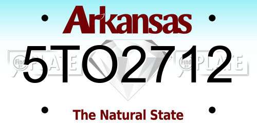 5TO2712 Arkansas License Plate