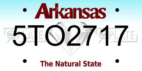 5TO2717 Arkansas License Plate