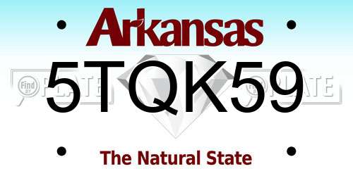 5TQK59 Arkansas License Plate