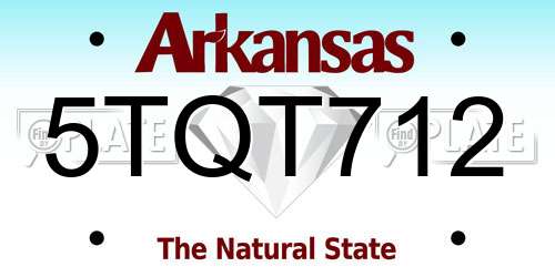 5TQT712 Arkansas License Plate