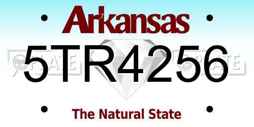 5TR4256 Arkansas License Plate