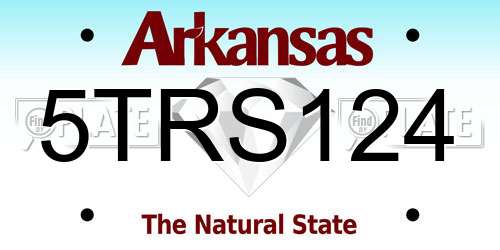 5TRS124 Arkansas License Plate