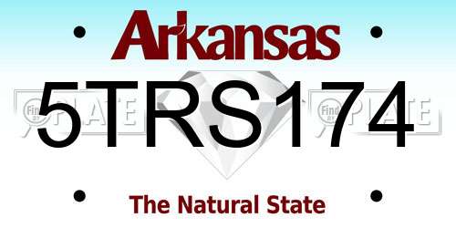 5TRS174 Arkansas License Plate