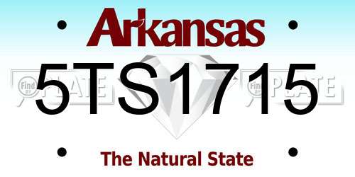 5TS1715 Arkansas License Plate
