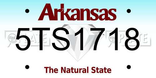5TS1718 Arkansas License Plate