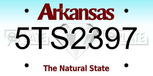 5TS2397 Arkansas License Plate