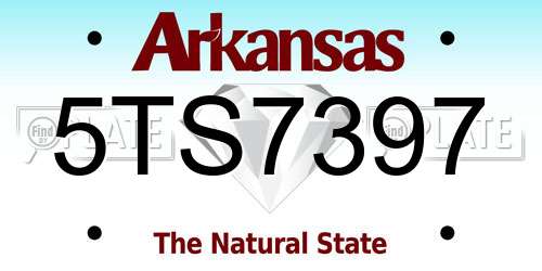 5TS7397 Arkansas License Plate