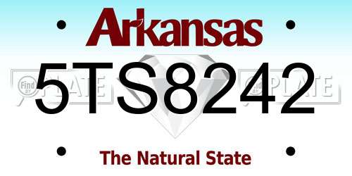5TS8242 Arkansas License Plate