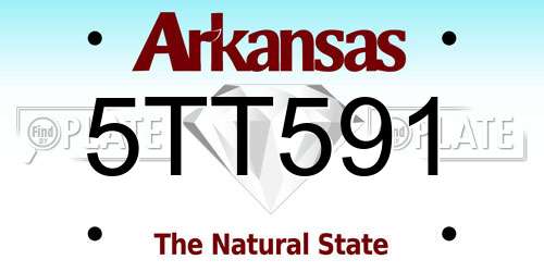 5TT591 Arkansas License Plate