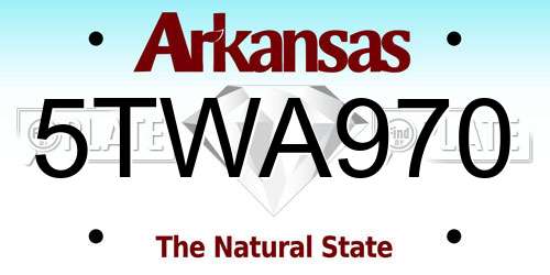 5TWA970 Arkansas License Plate