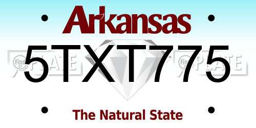 5TXT775 Arkansas License Plate