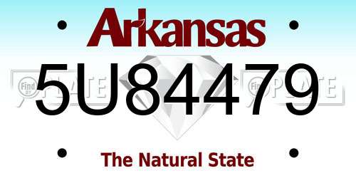 5U84479 Arkansas License Plate