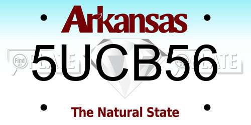 5UCB56 Arkansas License Plate