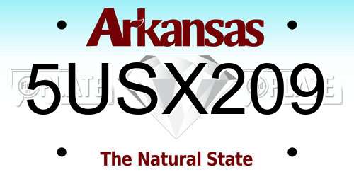 5USX209 Arkansas License Plate