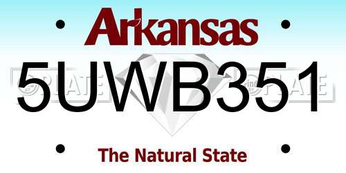 5UWB351 Arkansas License Plate