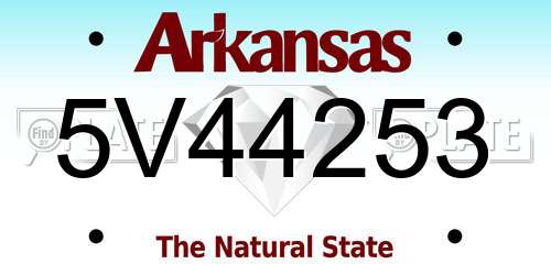 5V44253 Arkansas License Plate