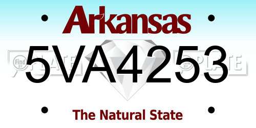 5VA4253 Arkansas License Plate