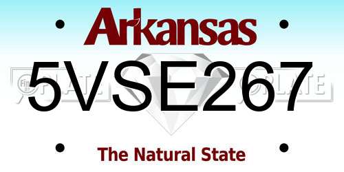 5VSE267 Arkansas License Plate