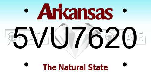 5VU7620 Arkansas License Plate