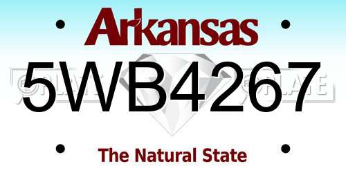 5WB4267 Arkansas License Plate