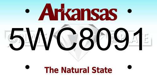 5WC8091 Arkansas License Plate