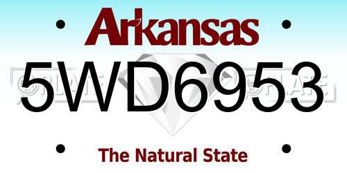 5WD6953 Arkansas License Plate