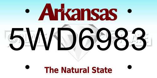 5WD6983 Arkansas License Plate